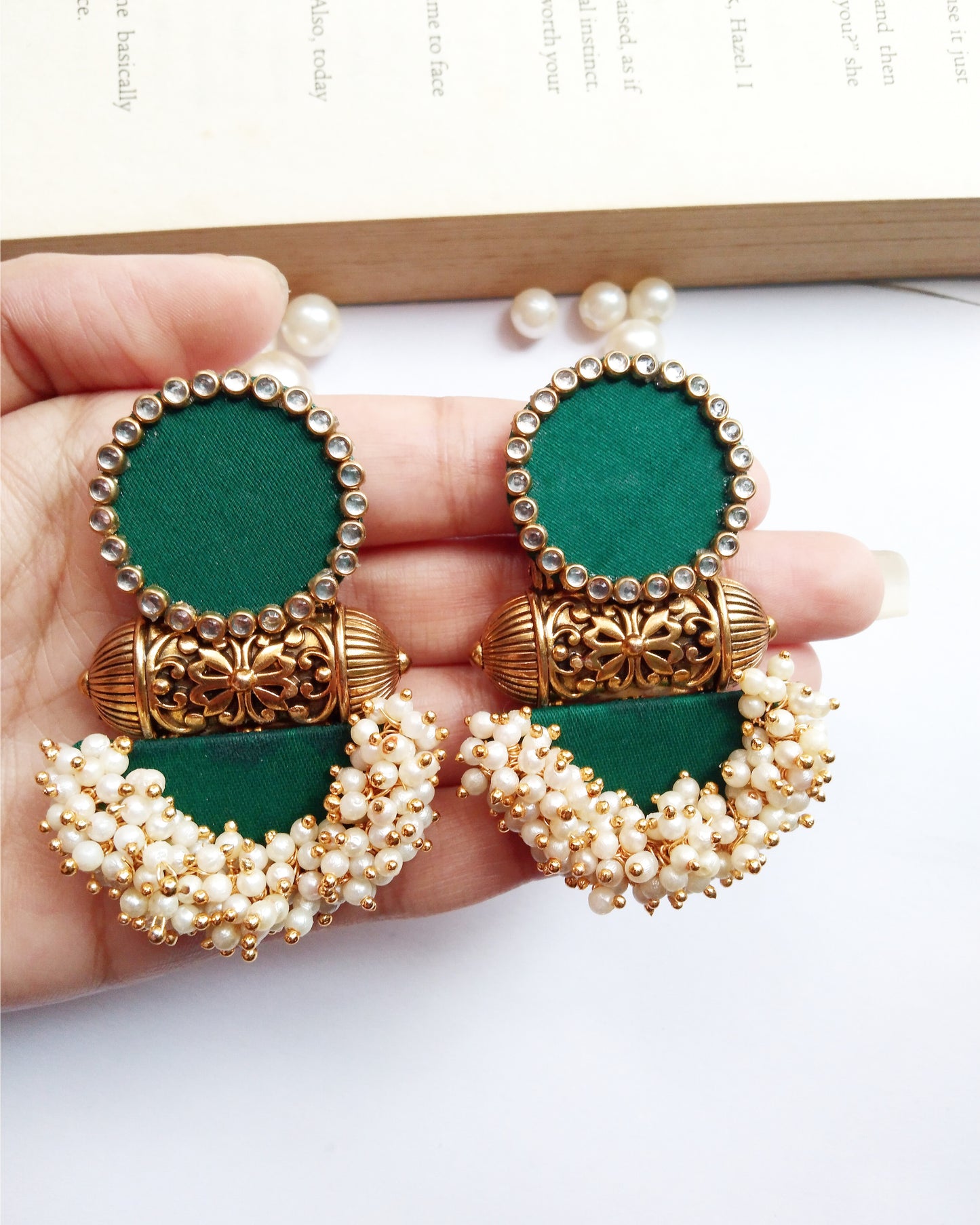 Shivanya Green Earrings