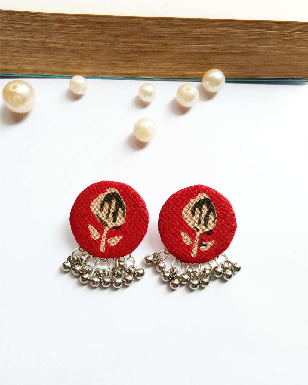 Swara Red floral Earrings