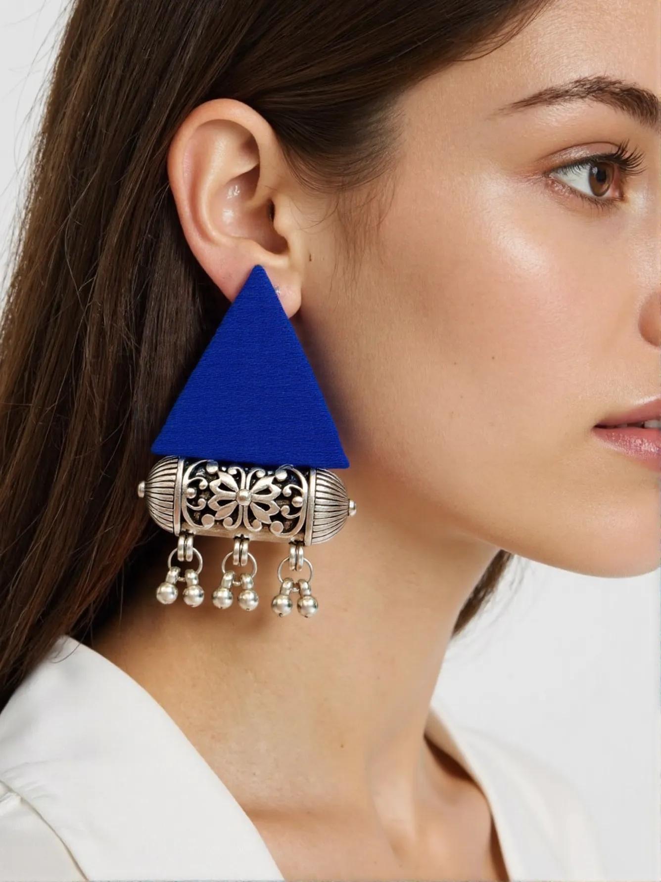 Trisha Blue Handmade Earrings