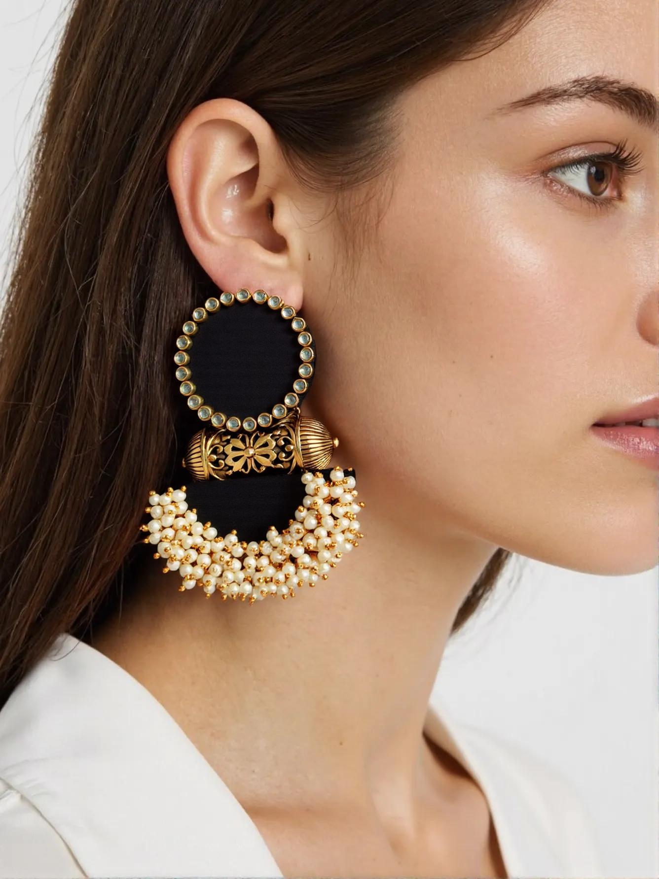 Shivanya Black Earrings
