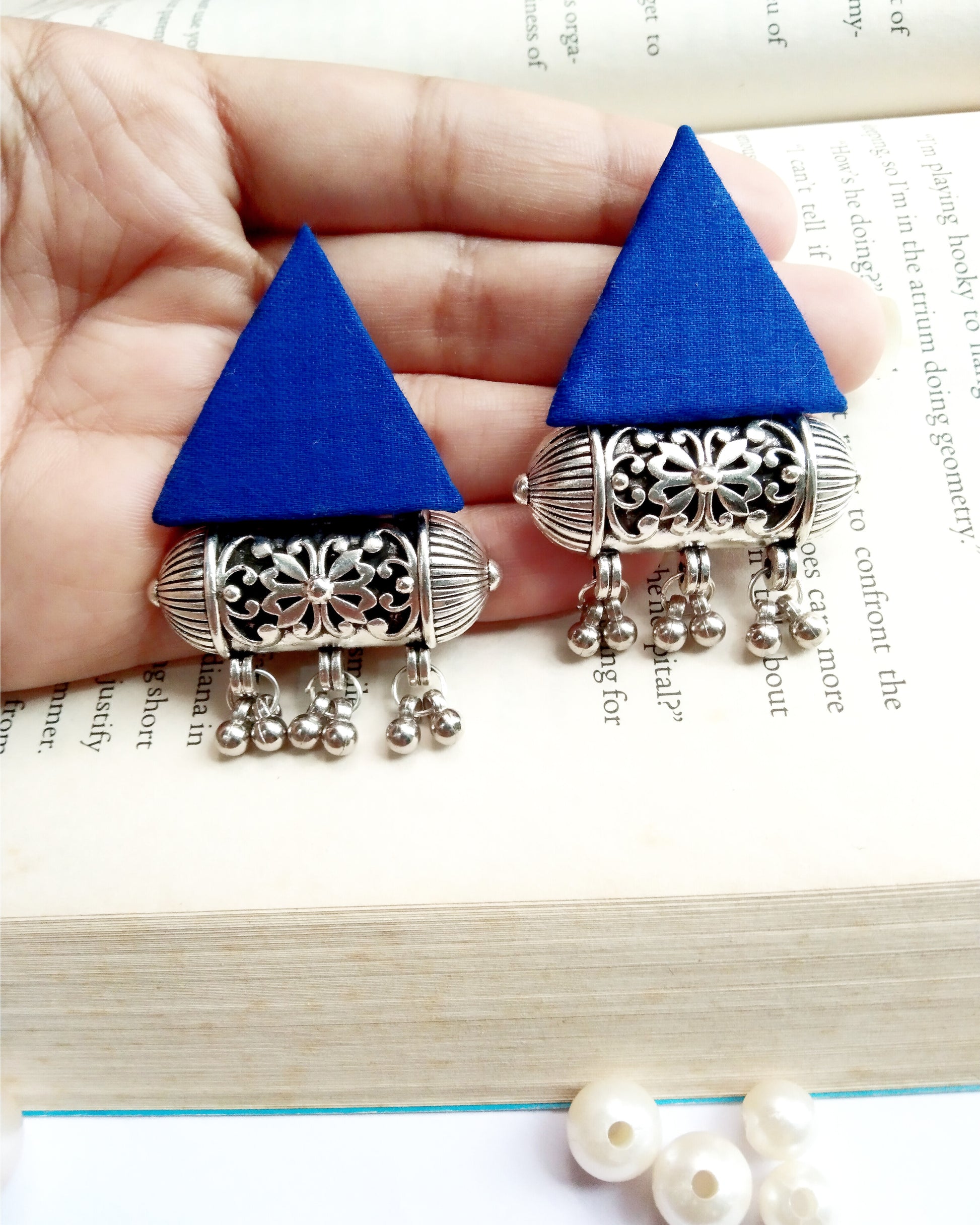 Trisha Blue Handmade Earrings