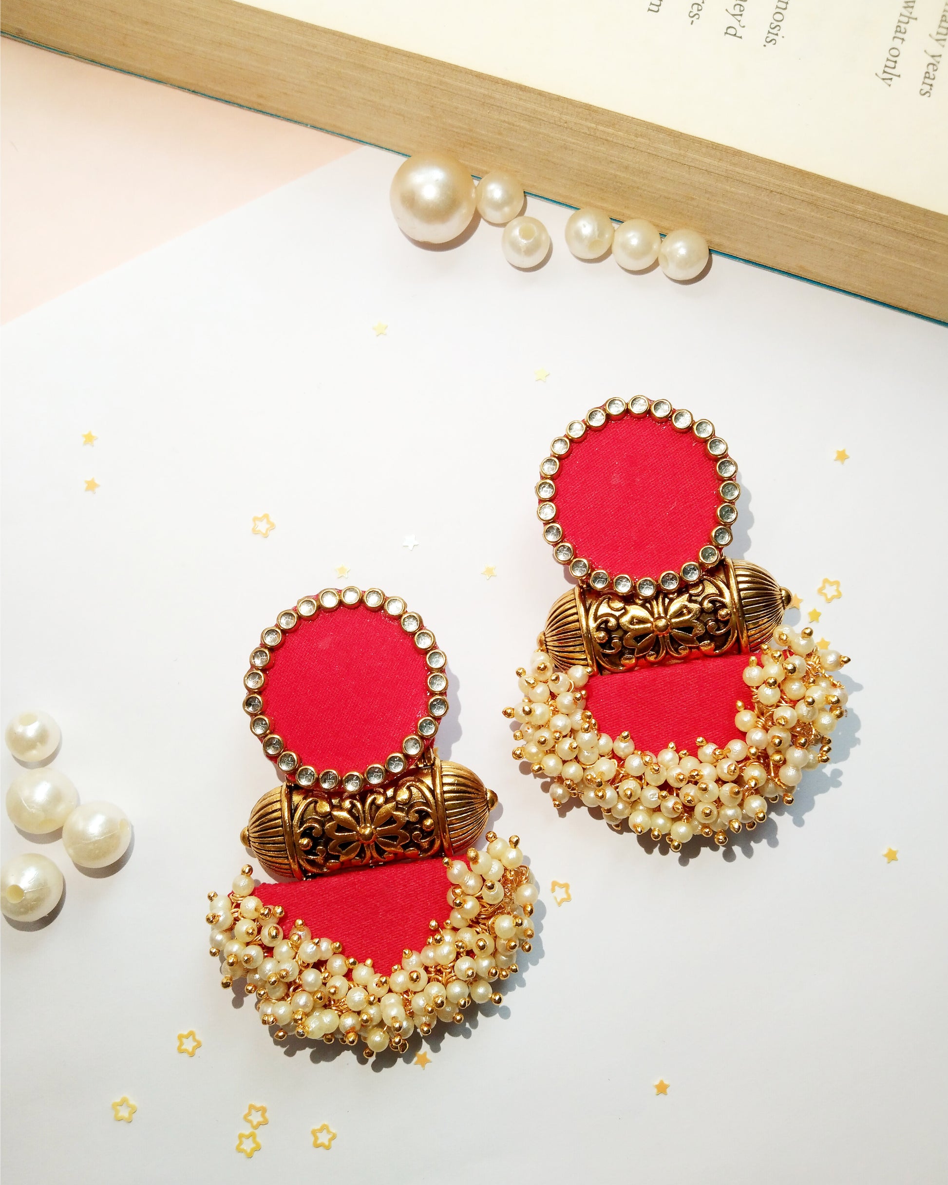 Shivanya Red Earrings