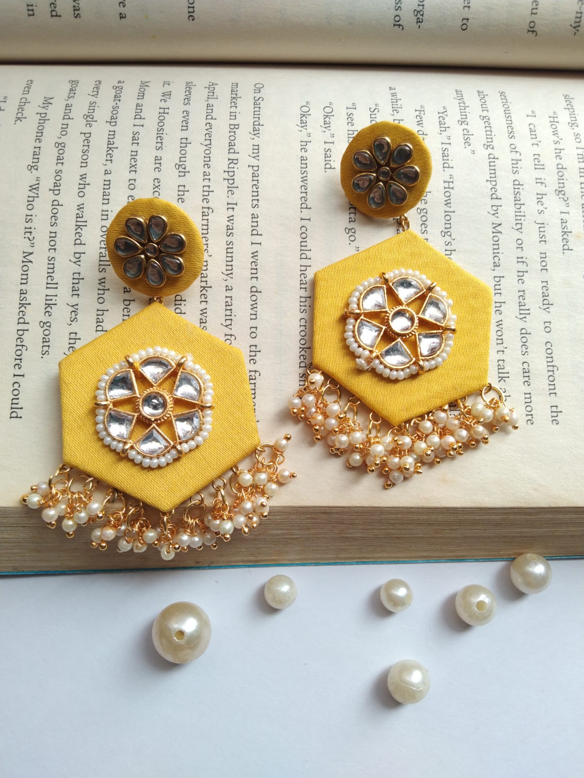 Sona Yellow Handmade Earrings