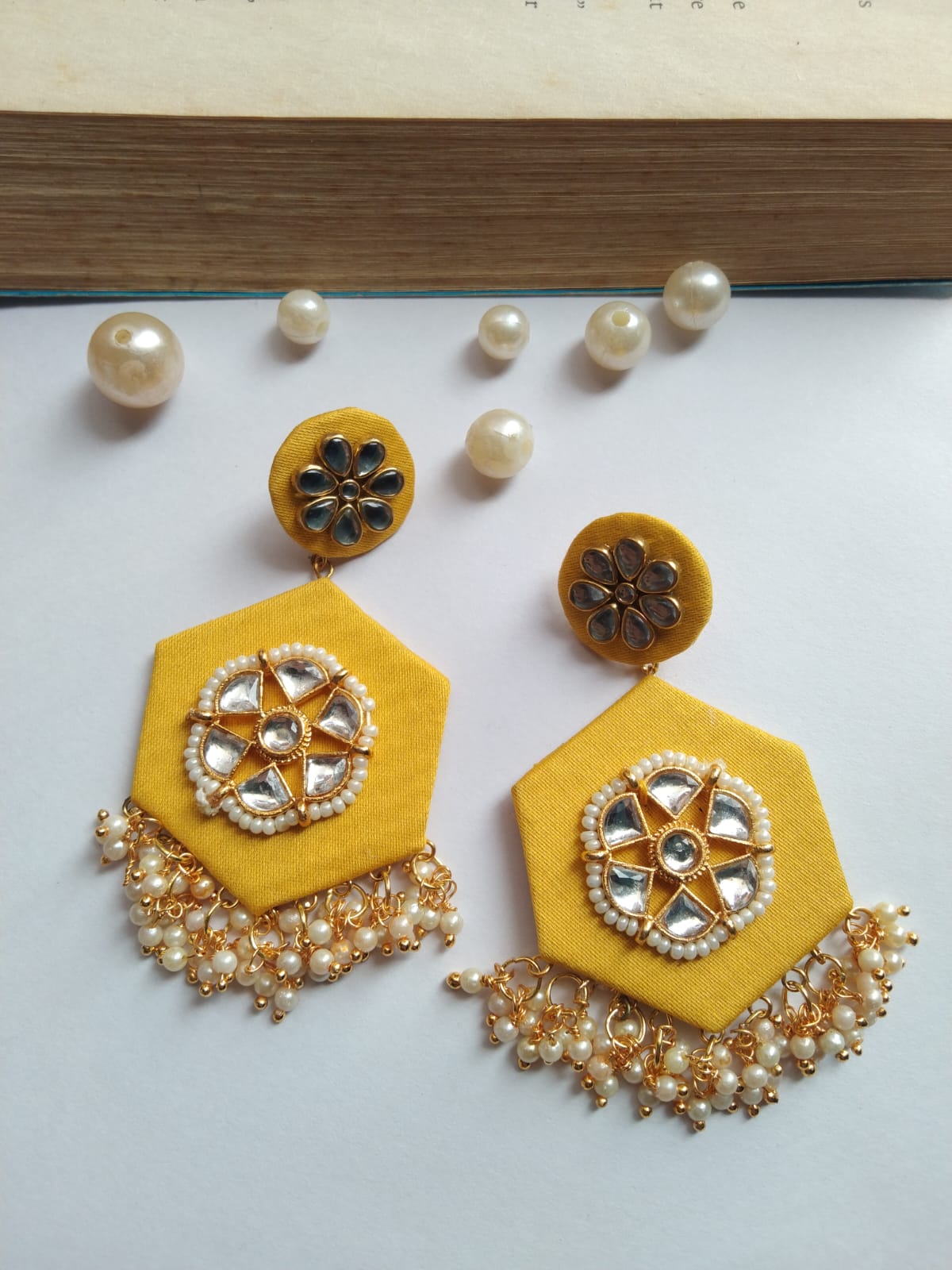 Sona Yellow Handmade Earrings