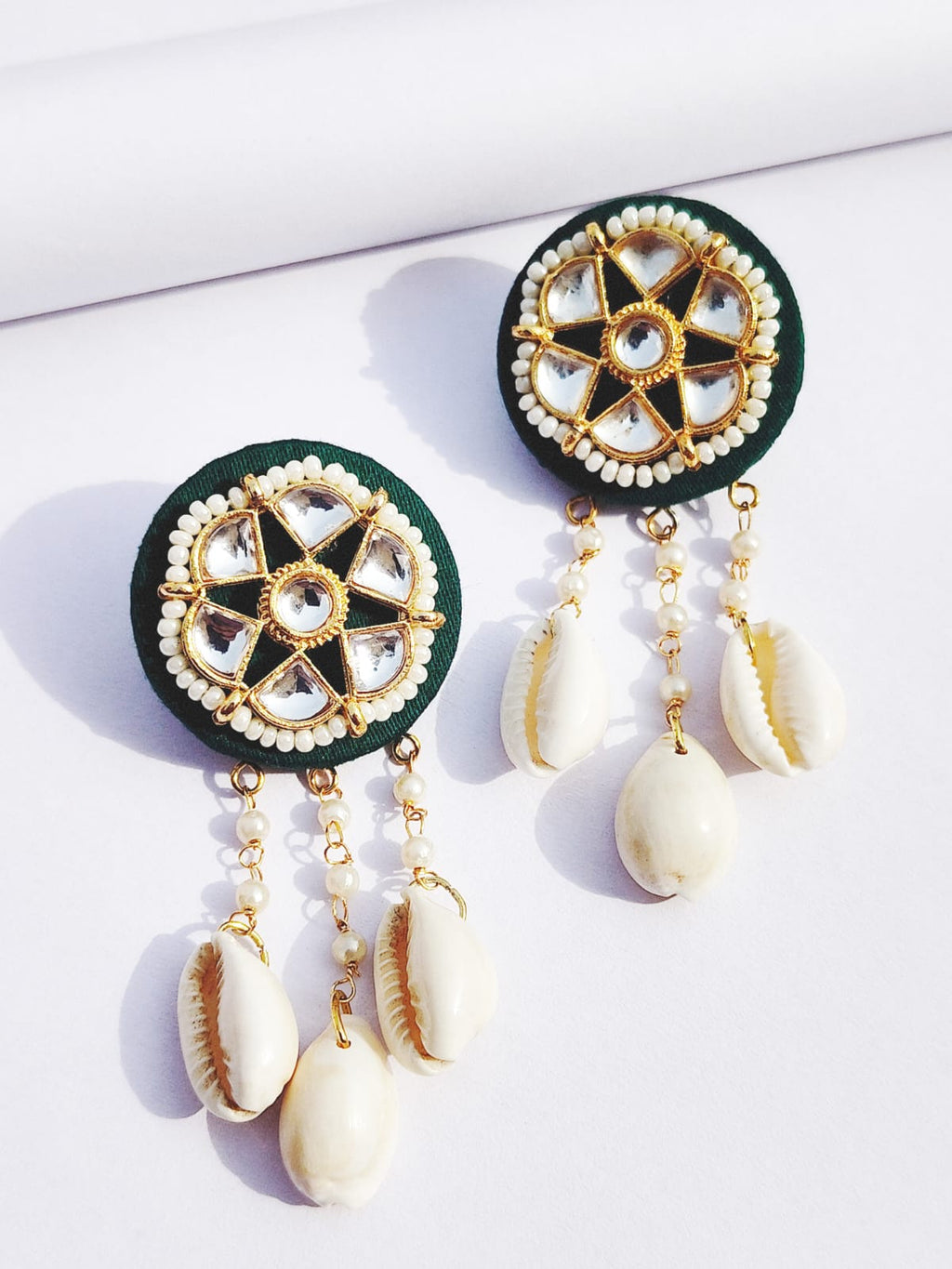 Pushpa Green Earrings