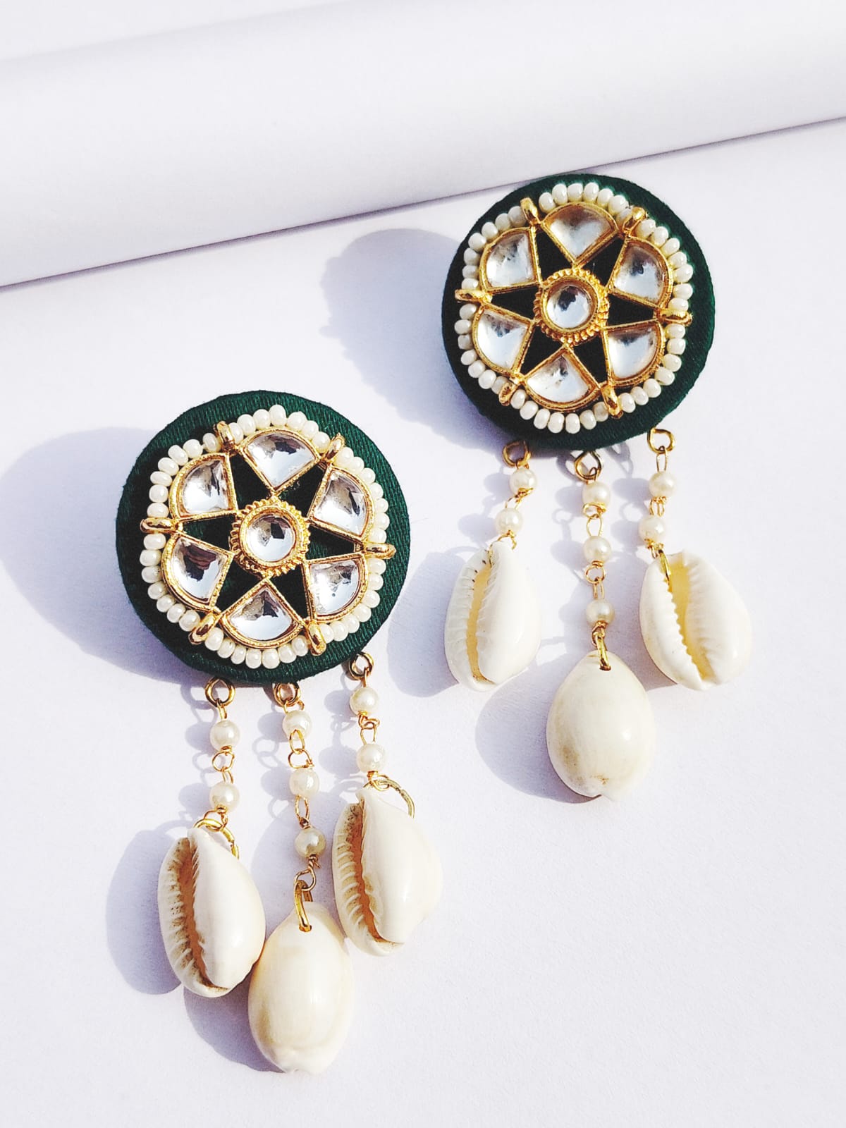 Pushpa Green Earrings