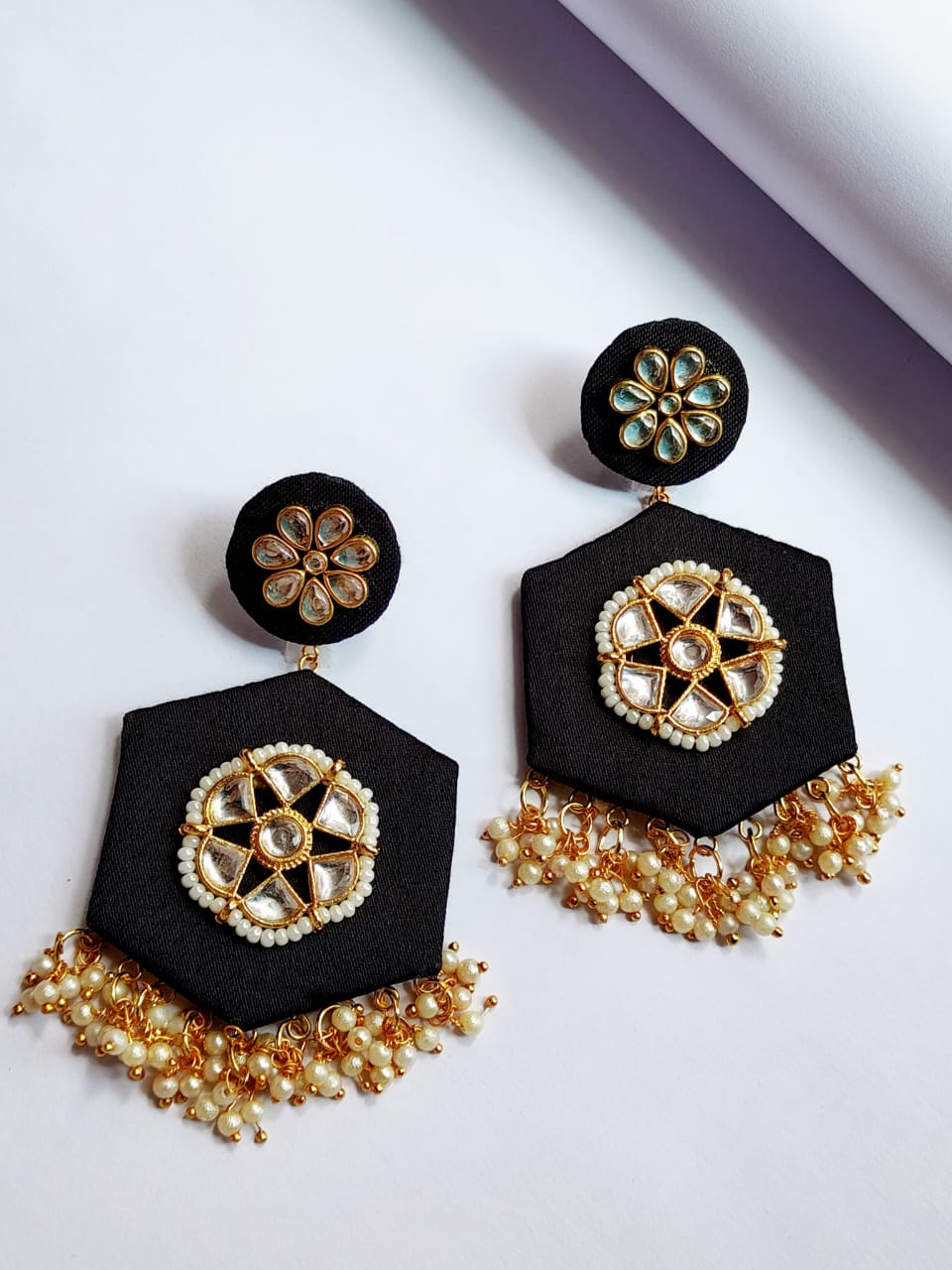 Sona Black Handmade Earrings