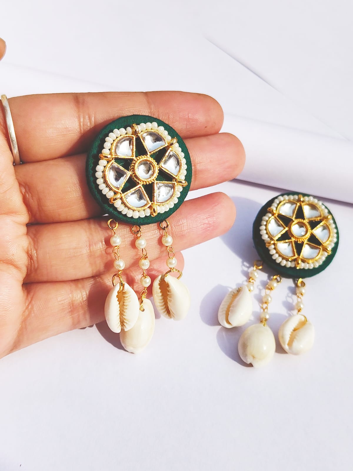 Pushpa Green Earrings
