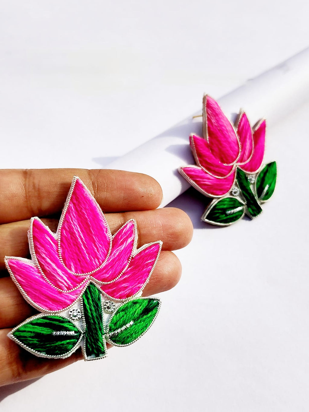 Lotus Pink Earrings