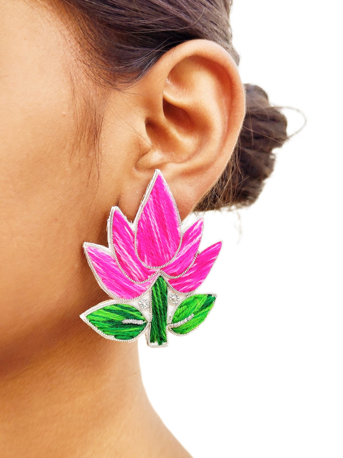 Lotus Pink Earrings